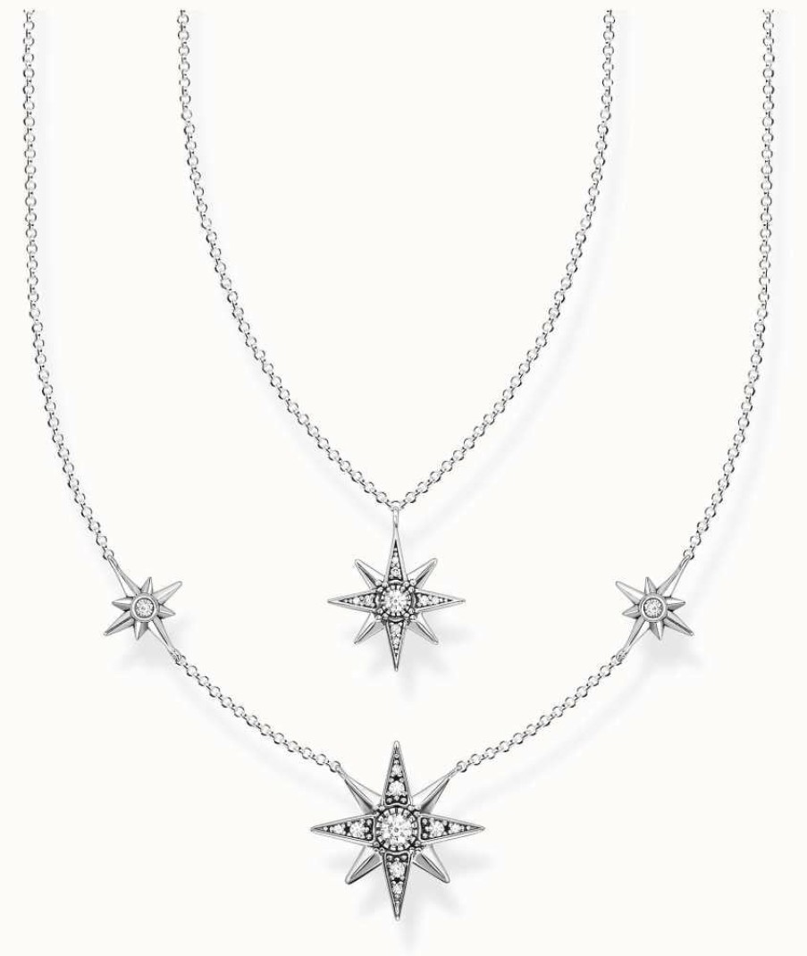 Jewelry Thomas Sabo Jewellery | Thomas Sabo Sterling Silver Star Necklace | 40-45Cm