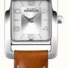 Women'S Herbelin | Herbelin V Avenue | Brown Leather Strap | Silver Dial