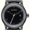 Men'S Nixon | Nixon 5Th Element | Black / Gunmetal | Black Ip Steel Bracelet