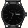 Men'S Nixon | Nixon Sentry Ss | All Black / Black | Black Ip Steel Bracelet | Black Dial