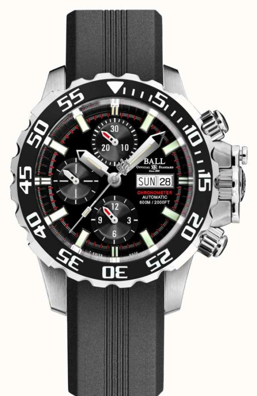 Men'S Ball Watch Company | Ball Watch Company Engineer Hydrocarbon Nedu | Black Rubber Strap | 42Mm