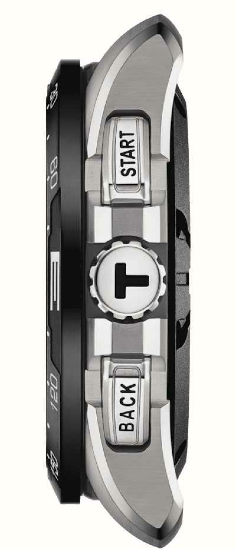 Men'S Tissot | Tissot T-Touch Connect Solar Titanium (47.5Mm) Black Dial / Black Synthetic Strap