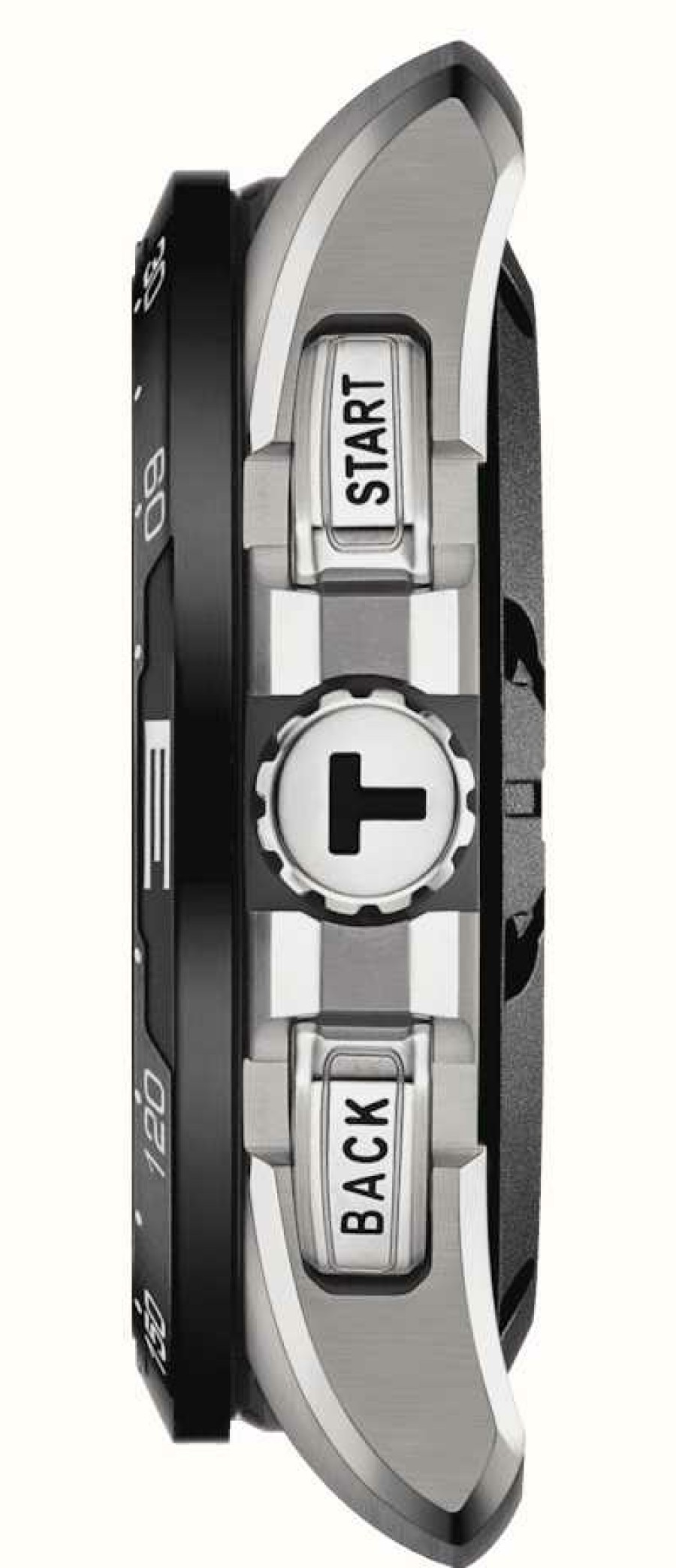 Men'S Tissot | Tissot T-Touch Connect Solar Titanium (47.5Mm) Black Dial / Red Synthetic Strap