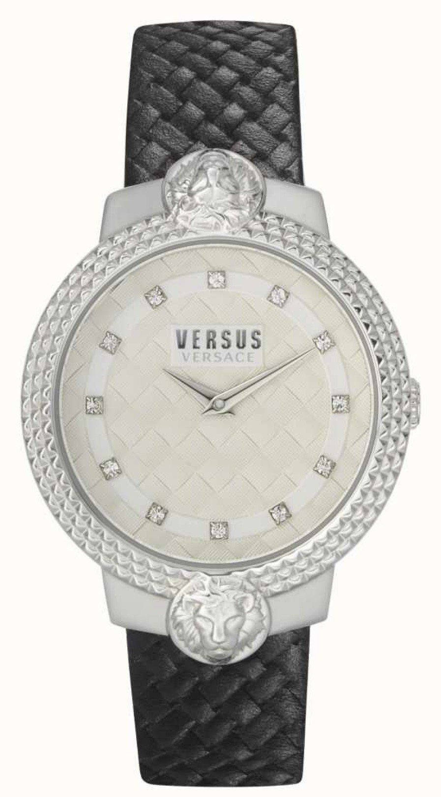 Women'S Versus Versace | Versus Versace | Women'S | Mouffetard | Black Leather Strap | White Dial