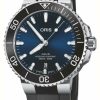 Men'S ORIS | Oris Aquis Date Automatic (41.5Mm) Blue Dial / Black Rubber Strap