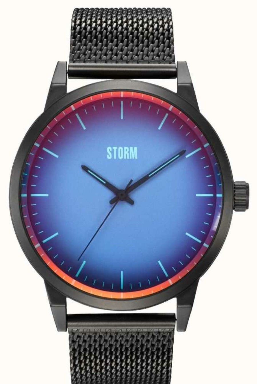 Men'S STORM | Storm Styro Slate Blue | Slate Grey Steel Mesh Strap