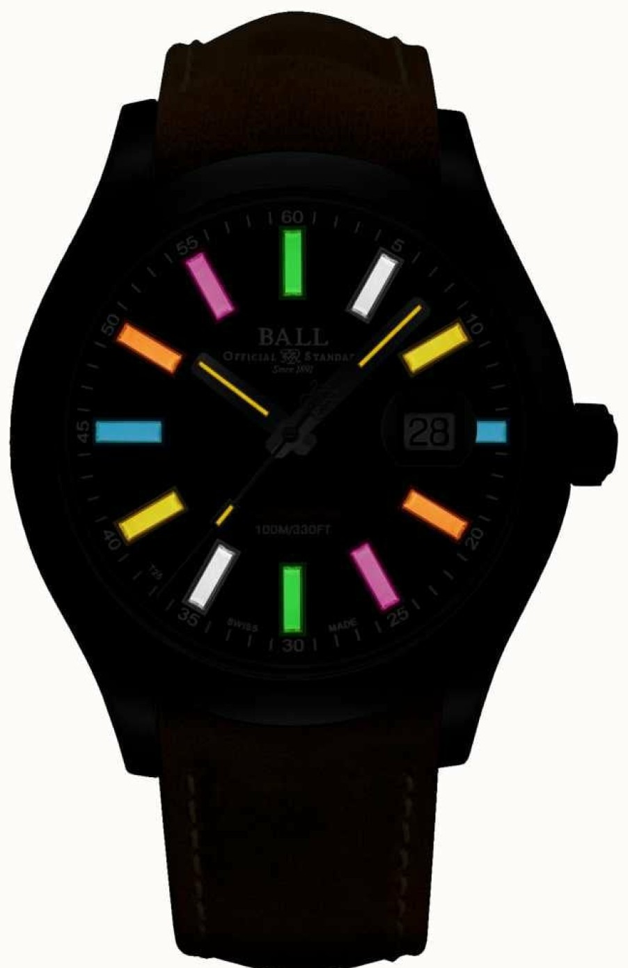 Men'S Ball Watch Company | Ball Watch Company Limited Edition Engineer Ii Rainbow Cosc Automatic Chronometer 43Mm Titanium