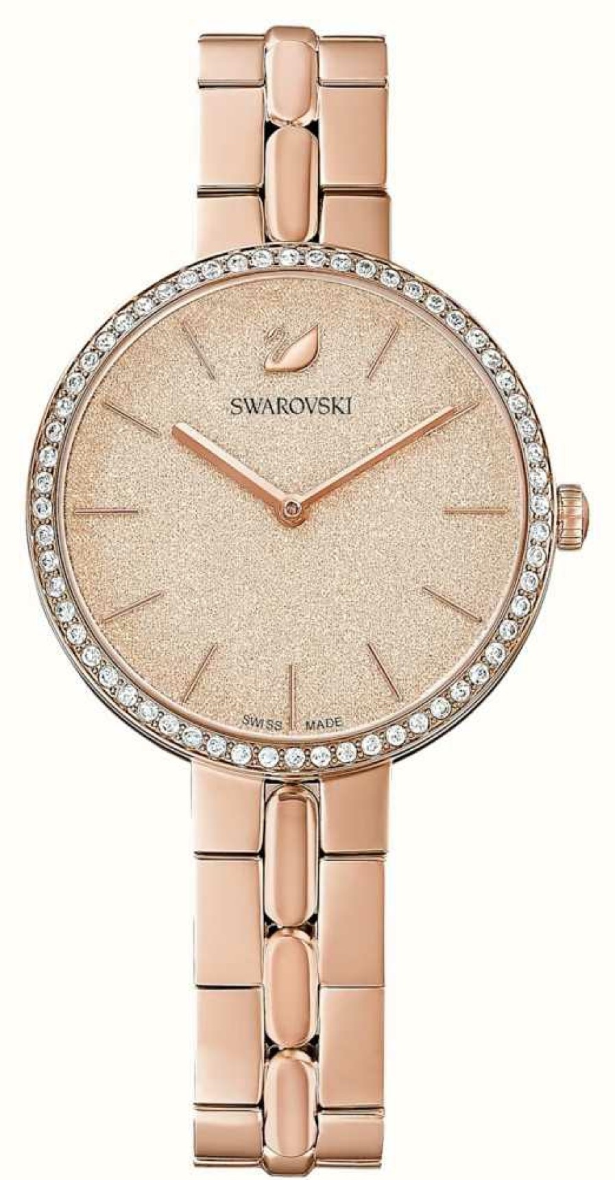 Women'S Swarovski | Swarovski Cosmopolitan (32Mm) Rose-Gold Glitter Dial / Rose-Gold Pvd Stainless Steel