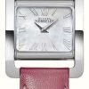 Women'S Herbelin | Herbelin V Avenue (22.5Mm) Mother Of Pearl Dial / Pink Leather Strap