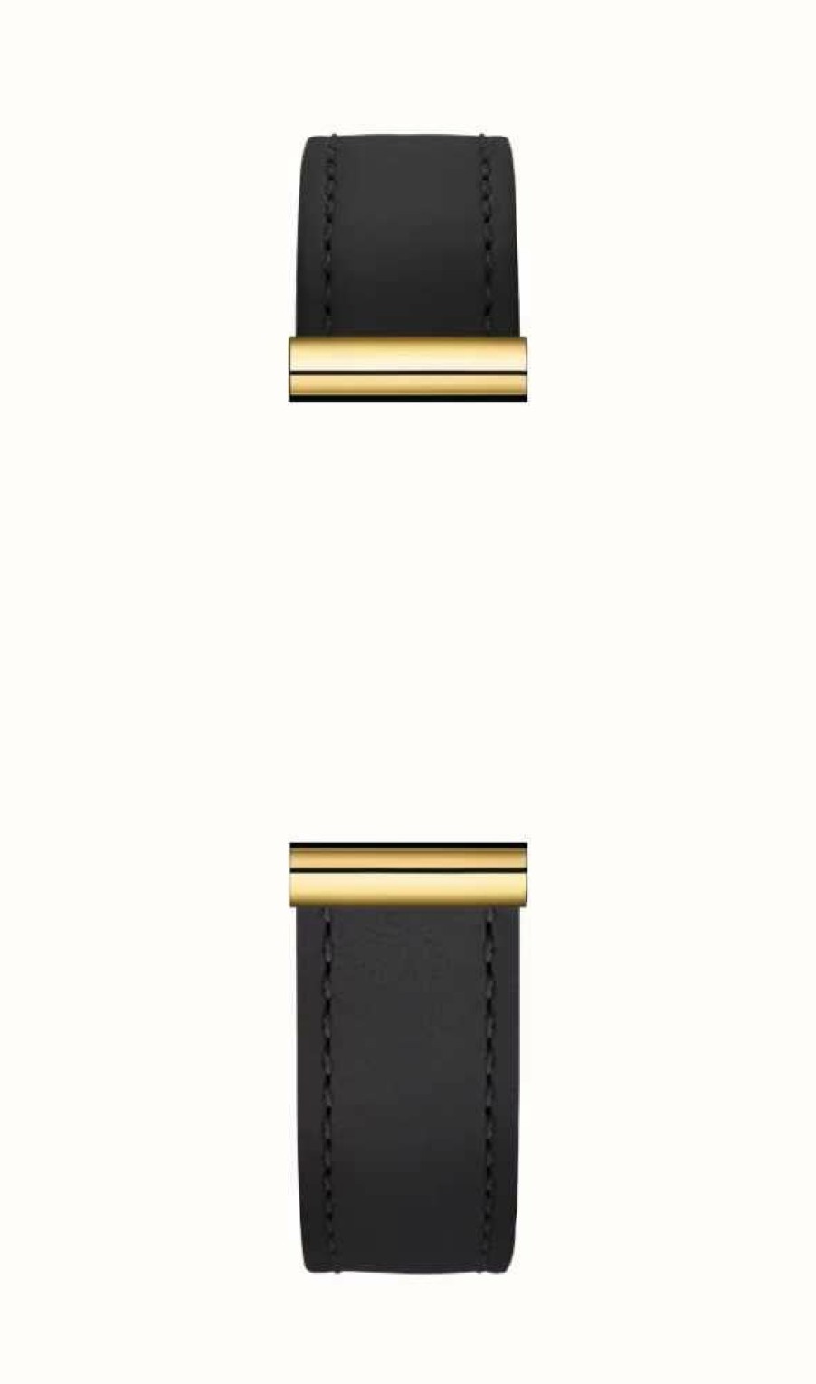 Women'S Herbelin | Herbelin Antares Interchangeable Watch Strap - Black Leather / Gold Pvd - Strap Only