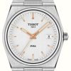 Men'S Tissot | Tissot Men'S Prx 40Mm Quartz Silver Dial