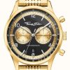 Men'S Thomas Sabo | Thomas Sabo | Rebel At Heart | Men'S | Gold Tone Bracelet | Black Dial