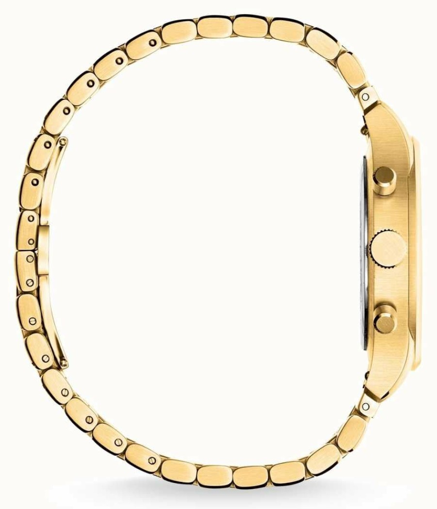 Men'S Thomas Sabo | Thomas Sabo | Rebel At Heart | Men'S | Gold Tone Bracelet | Black Dial