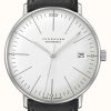 Women'S Junghans | Junghans Max Bill | Kleine | Automatic | Black Leather Strap