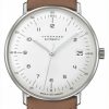 Women'S Junghans | Junghans Max Bill | Kleine | Automatic| Brown Leather Strap