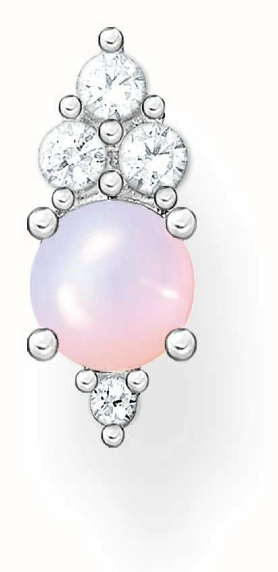 Jewelry Thomas Sabo Jewellery | Thomas Sabo Sterling Silver Vintage Single Stud Earring | Shimmering Pink Opal Effect