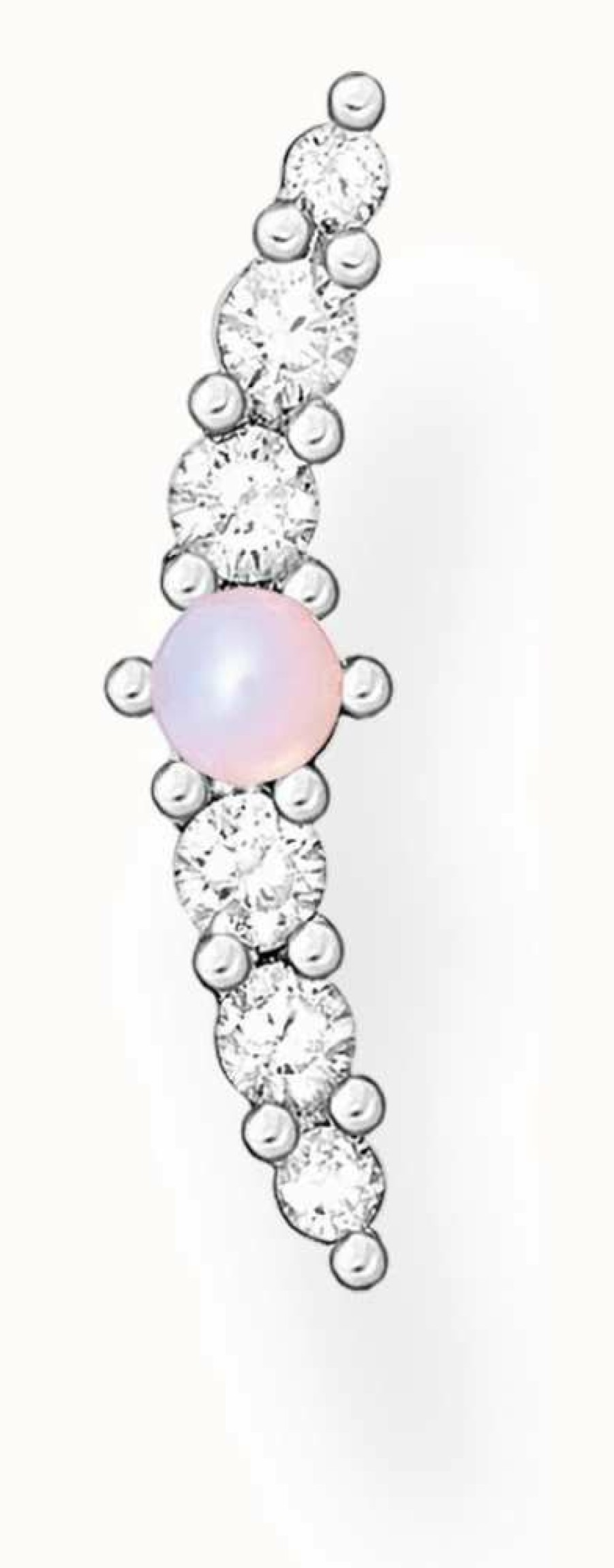 Jewelry Thomas Sabo Jewellery | Thomas Sabo Sterling Silver Vintage Single Stud Earring | Pink Opal Effect