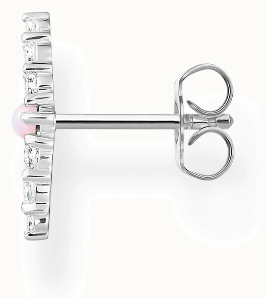 Jewelry Thomas Sabo Jewellery | Thomas Sabo Sterling Silver Vintage Single Stud Earring | Pink Opal Effect