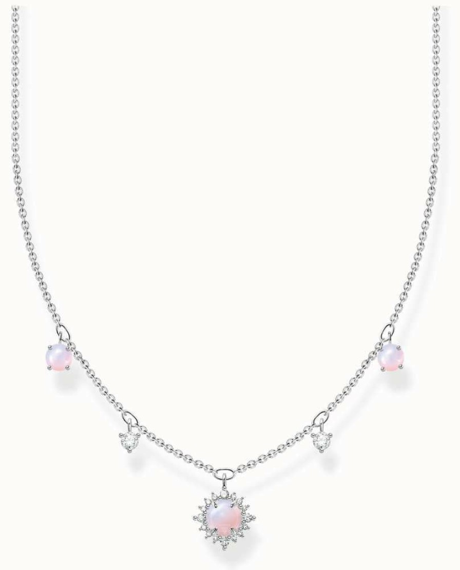 Jewelry Thomas Sabo Jewellery | Thomas Sabo Sterling Silver Vintage Necklace | Shimmering Pink Opal Effect