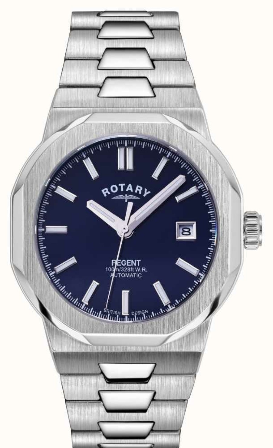 Men'S Rotary | Rotary | Men'S | Regent | Automatic | Blue Dial | Stainless Steel Bracelet