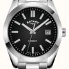 Women'S Rotary | Rotary Women'S | Henley | Black Dial | Stainless Steel Bracelet