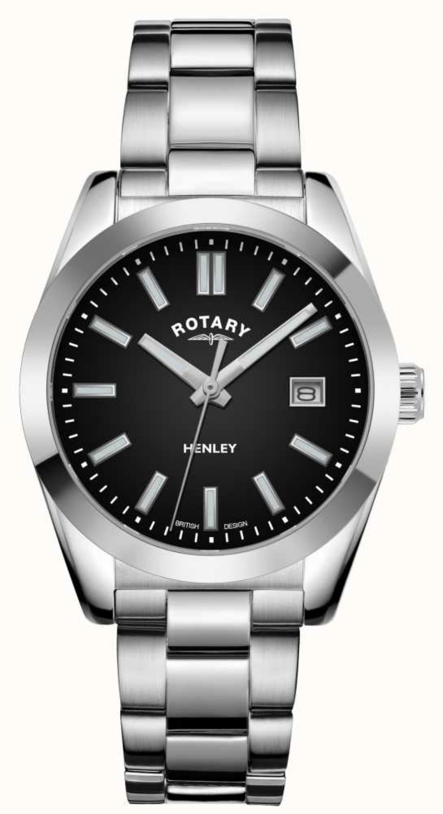 Women'S Rotary | Rotary Women'S | Henley | Black Dial | Stainless Steel Bracelet