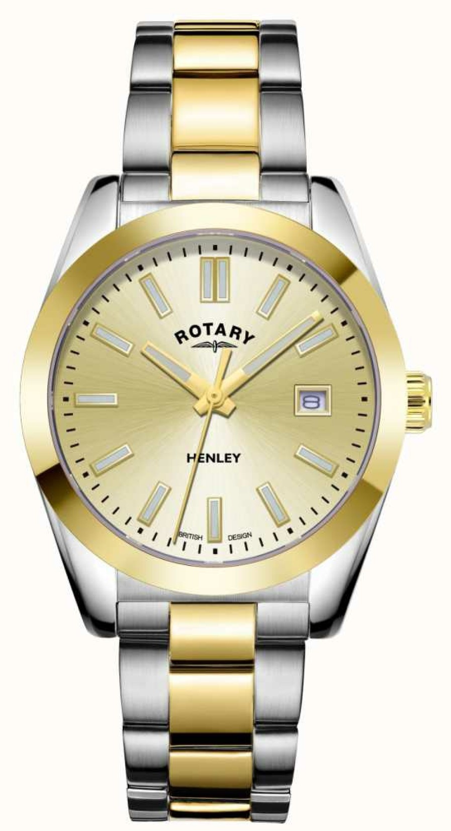 Women'S Rotary | Rotary Women'S | Henley | Champagne Dial | Two Tone Stainless Steel Bracelet