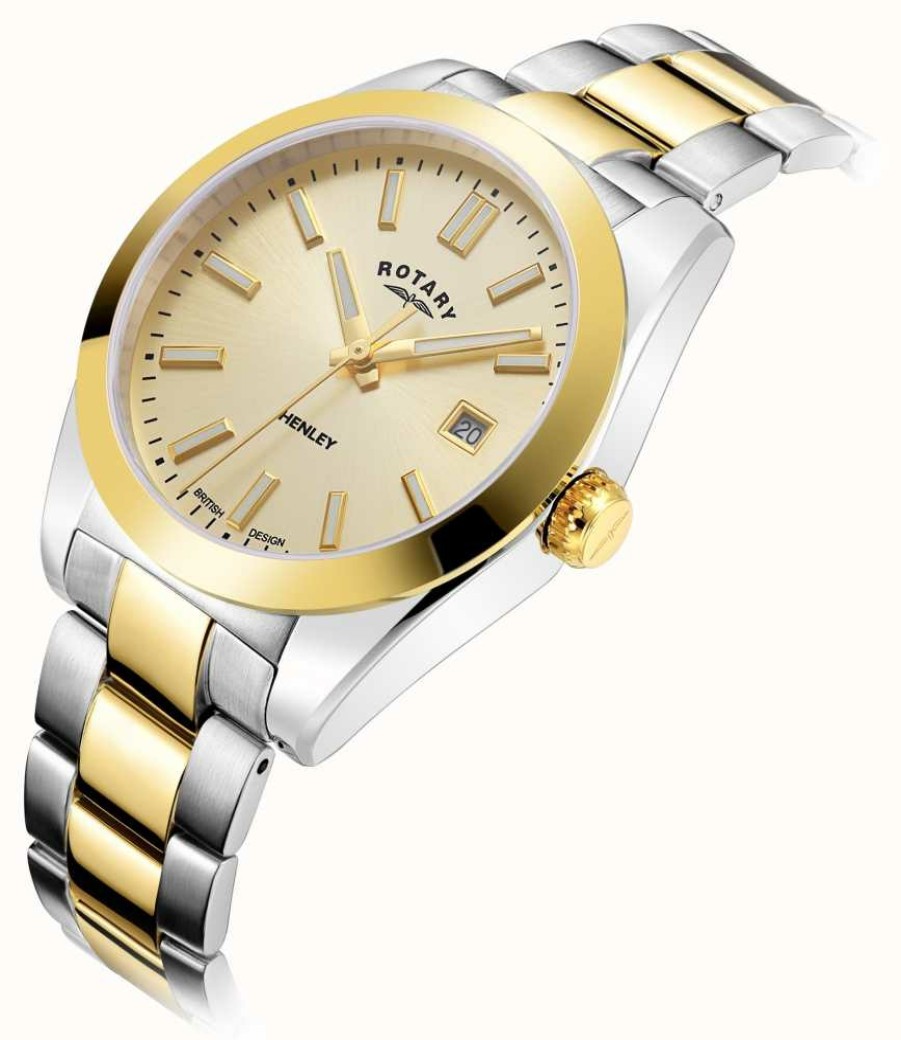 Women'S Rotary | Rotary Women'S | Henley | Champagne Dial | Two Tone Stainless Steel Bracelet