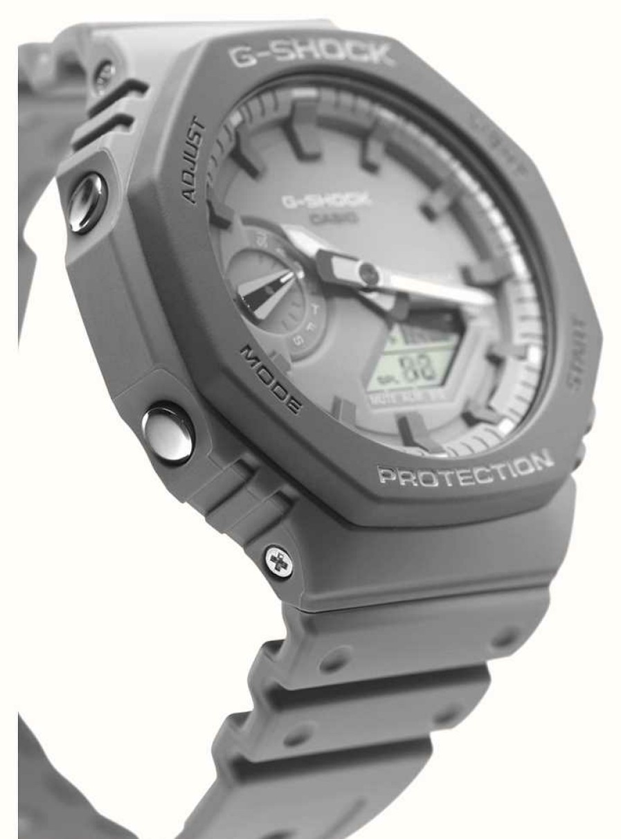 Men'S Casio | Casio Octagon Series | Grey Resin Strap | Grey Dial