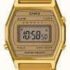 Women'S Casio | Casio Vintage Gold Resin Case Digital Watch