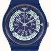 Men'S Swatch | Swatch N-Igma Navy | Navy Silicone Strap | Blue Dial