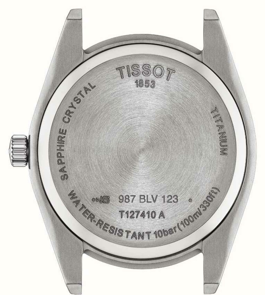 Men'S Tissot | Tissot Gentlemen Titanium | Silver/Grey Titanium Bracelet | Grey Dial