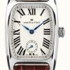 Men'S Hamilton | Hamilton American Classic Boulton Small Second Quartz M (23.5Mm) White Dial / Ox-Blood Red Leather Strap