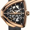 Men'S Hamilton | Hamilton Ventura Elvis80 Skeleton Automatic (42.5Mm) Black Dial / Black Rubber Strap