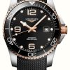 Men'S LONGINES | Longines Hydroconquest 41Mm | Black Dial | Rubber Strap