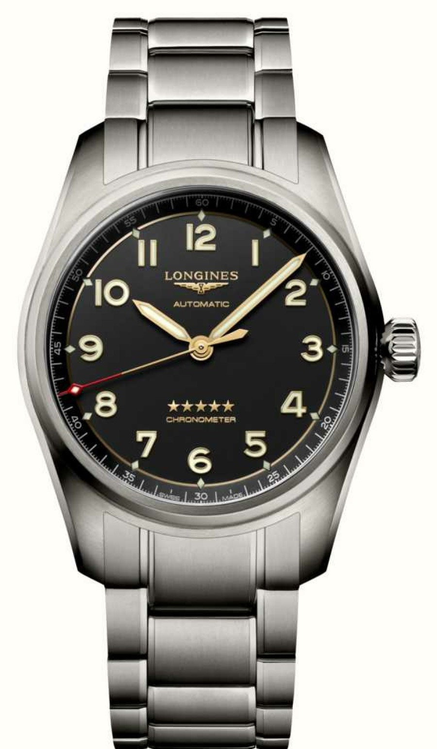 Men'S LONGINES | Longines Spirit Titanium Bracelet 40 Mm Anthracite Dial