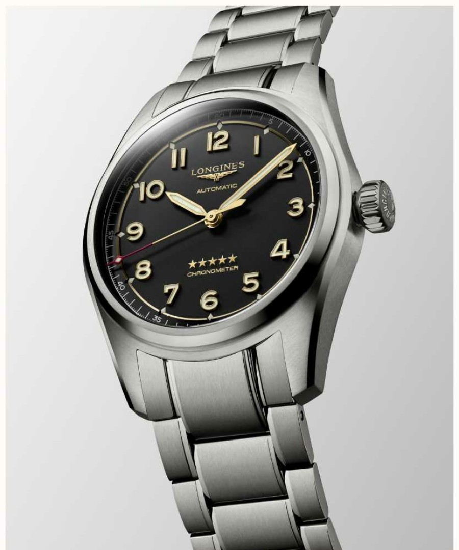 Men'S LONGINES | Longines Spirit Titanium Bracelet 40 Mm Anthracite Dial