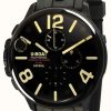 Men'S U-Boat | U-Boat Capsoil 45 Dlc Chrono/C Black Rubber Strap