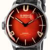 Men'S U-Boat | U-Boat Darkmoon 44Mm Cardinal Red Ss / Rubber Strap