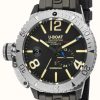 Men'S U-Boat | U-Boat Sommerso | Black Rubber Strap Watch