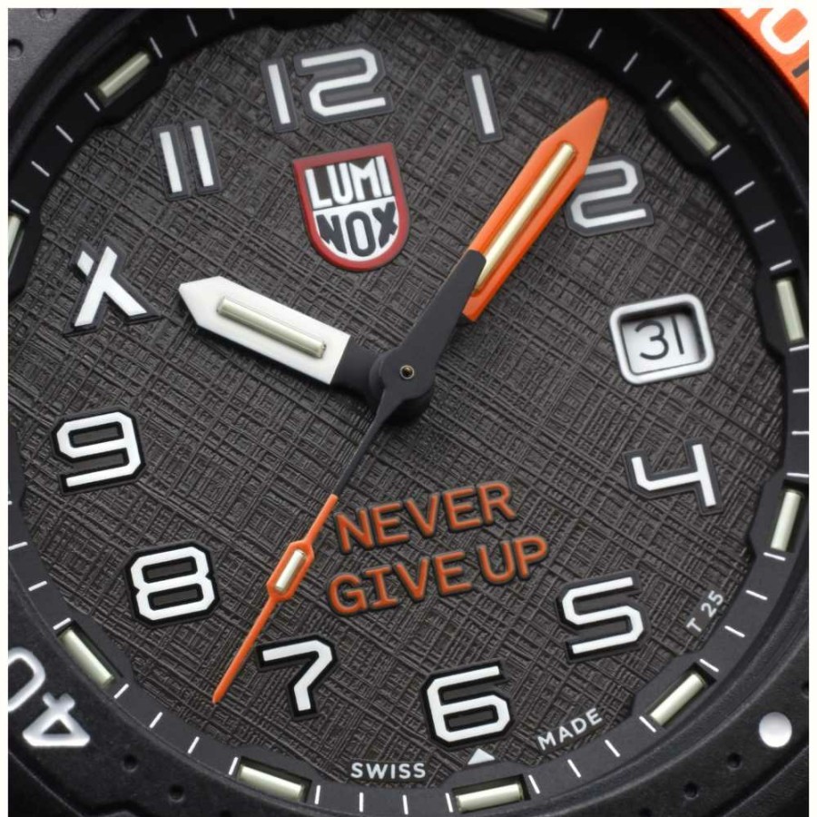 Men'S Luminox | Luminox Bear Grylls Survival 3720 Sea Series Orange Silicone