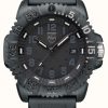 Men'S Luminox | Luminox Navy Seal Foundation | 3050 Series | Black Silicone Strap