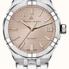 Women'S Maurice Lacroix | Maurice Lacroix Aikon Automatic (39Mm) Ecru Clous De Paris Dial / Stainless Steel