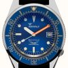 Men'S Squale | Squale 1521 Ocean (42Mm) Blue Sunray Dial / Black Rubber