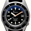 Men'S Squale | Squale 1521 Black Blasted (42Mm) Black Dial / Black Silicone Strap