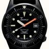 Men'S Squale | Squale 1521 Pvd (42Mm) Black Dial / Black Rubber