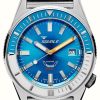 Men'S Squale | Squale Matic Light Blue (44Mm) Light Blue Sunray Dial / Stainless Steel Mesh Bracelet