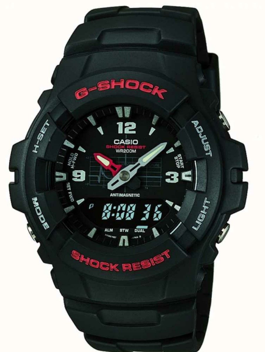 Men'S Casio | Casio G-Shock Chronograph G-100-1Bvmes