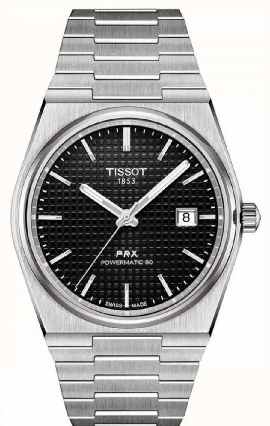 Men'S Tissot | Tissot | Prx 40 205 | 40Mm Powermatic 80 | Black Dial | Stainless Steel Bracelet