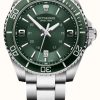 Men'S Victorinox | Victorinox Maverick Green Dial Watch Stainless Steel Bracelet